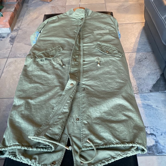 BOHO Nanette Lepore 100% Cotton Lightweight Trench Coat With Embroidered Arms - Picture 4 of 16